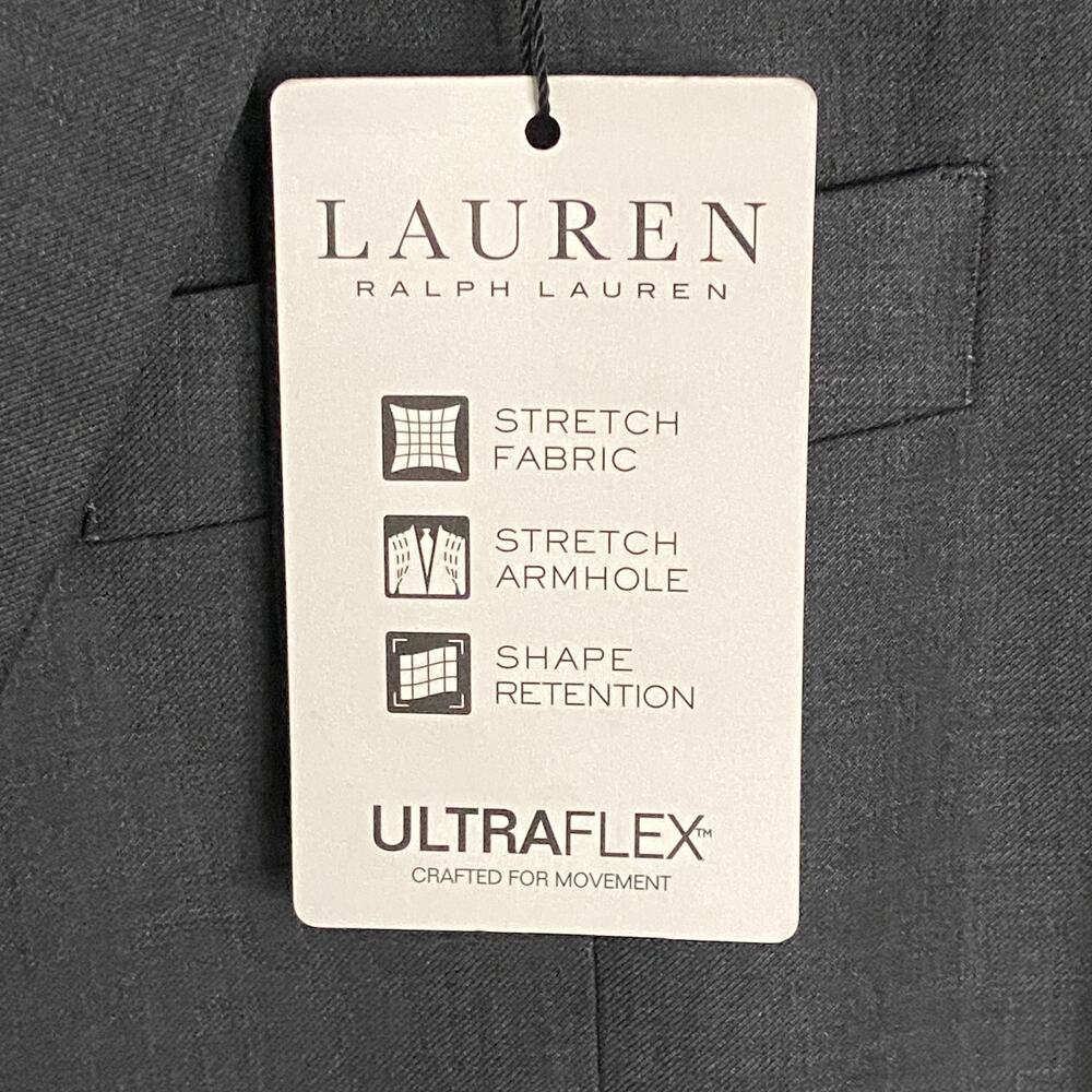Lauren Ralph Lauren Suit Jacket Men's 43L Ultraflex Classic Fit Wool Grey NEW - Picture 9 of 13